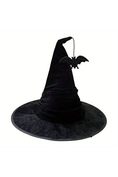 choice2 A Halloween crumpled witch hat party, witch hat black velvet witch co...