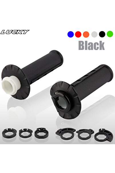 Choice3 black Motorcycle Grips 7/8" 22mm Hand Grip W/ The Snap-on Cam Lock-on...