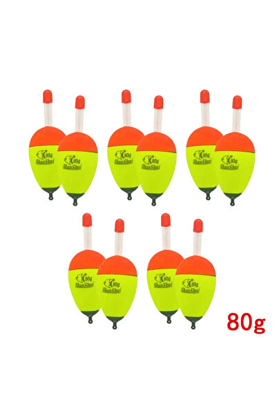 Choice 10pcs yellow 80g 2/10pcs EVA Luminous Fishing Night Float Light Stick ...
