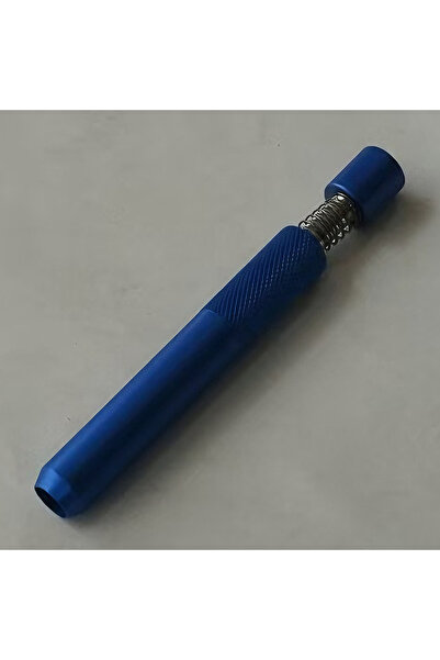 Choice8 Blue Creative Aluminum alloy Spring press-type Metal snuff Tube 78mm ...