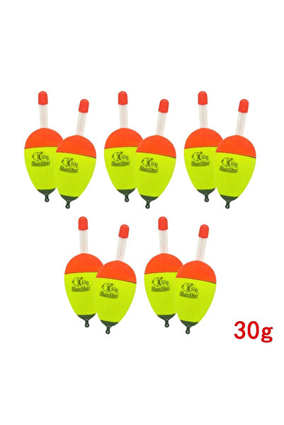 Choice 10pcs yellow 30g 2/10pcs EVA Luminous Fishing Night Float Light Stick ...
