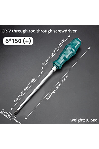 Choice 6x150 Phillips Super Hard High Manganese Steel Impact Screwdriver - Ex...