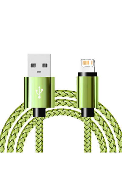 Choice25 0.25m Green USB Fast Charging Nylon Braided Cable For iPhone X XR XS...