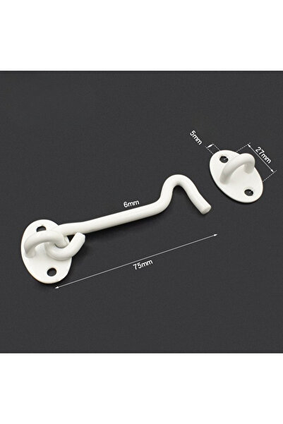 Choice 1 PC white-3 inch 1 PC Privacy Hook and Eye Latch Heavy Duty Barn Door...