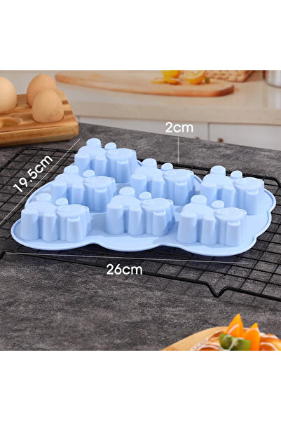 Choice Little bear-Blue 3D Lovely Bear Cake Mold Animal Cookie Silicone Mould...
