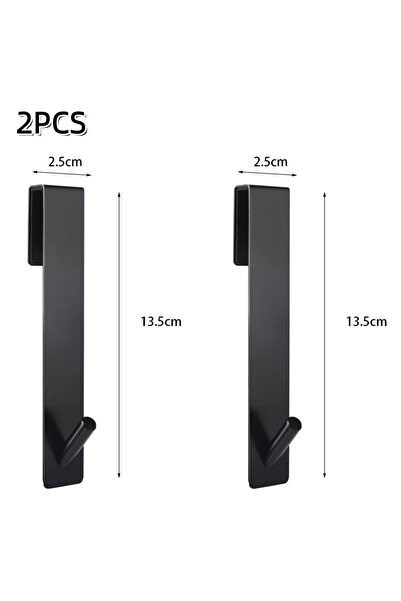 Choice4 2pcs-Black-S 2pcs Bathrobe Hanger Shower Room Glass Over Door Hanging...