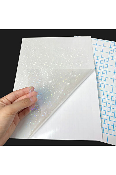 Choice Star 20 Sheets A4 Holographic Cold Laminating Film Clear Self-Adhesive...
