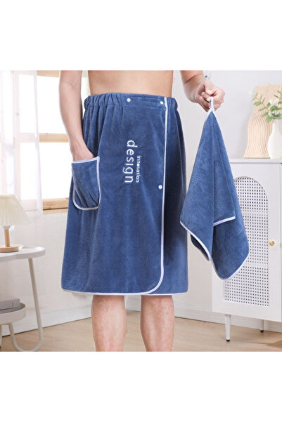 Choice 2PCS Towel Men's Quick Dry Bath Towel Wrap with Secure Buckle Pocket f...