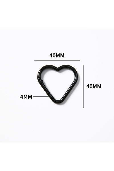 Choice 1 pcs Black 1/5/10/20pcs Colorful Heart-shaped Aluminum Carabiner Keyc...