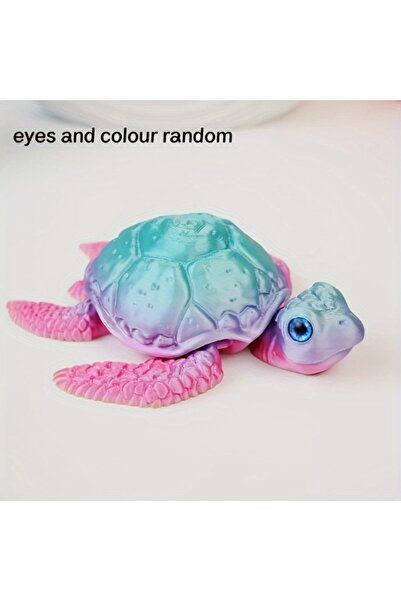Choice random color 1pc 3D Printed Turtle Ornament, Home Decor Ornament Colle...