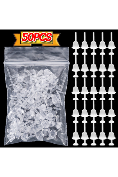 choice2 Face 50PCS Retainers & Hide-it Jewelry 300PCS Transparent Earrings Pl...