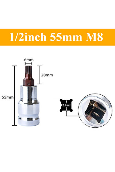 Choice6 M8 12-Point Triple Square Spline Bit Socket Set M5 M6 M8 M10 M12 M14 ...