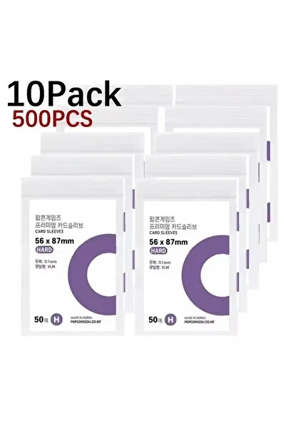 Choice 500Pcs - 56x87mm 56x87mm 63.5x88mm Card Sleeves Transparent PP Kpop Ca...