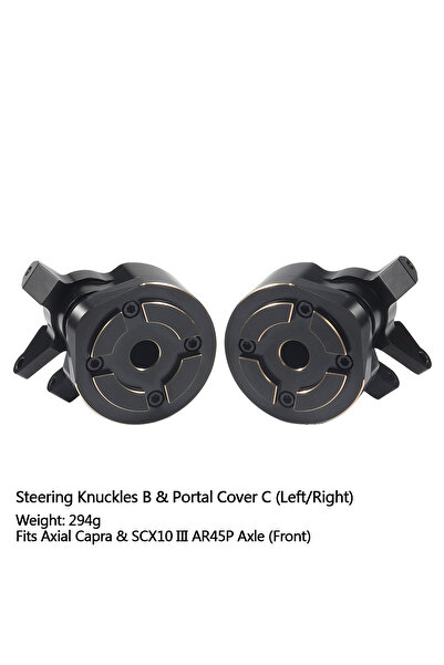 Choice8 Portal Weight Set 6 Black Brass Weights Steering Knuckles Portal Cove...