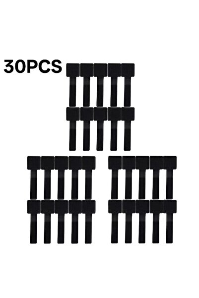 Choice6 30PCS Black New Reusable Velcro Cable Ties: Self-Adhesive & Adjustabl...