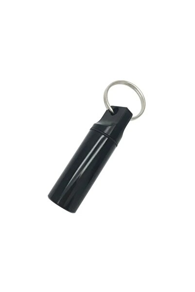 Choice6 Bright Black New Portable Waterproof Aluminium Metal Key Ring Pill Bo...