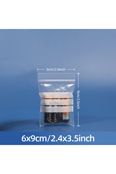 Choice1 6x9cm Writable Self-Sealing Bags 100pcs, Transparent Storage Bags for...
