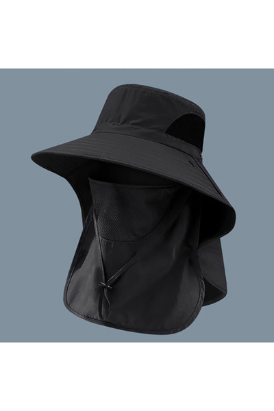 Choice5 Black Summer Sun Hats UV Protection Outdoor Hunting Fishing Cap For M...