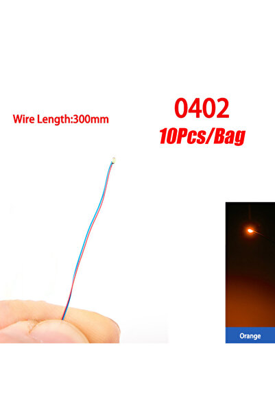 Choice5 0402 orange 10Pcs/Lot Model 0402 0603 SMD LED Wired Chip Micro Led Pr...