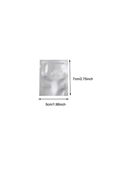 Choice14 200Pcs 5x7cm 10-200pcs Silver Aluminum Foil Package Bag Storage Bag ...