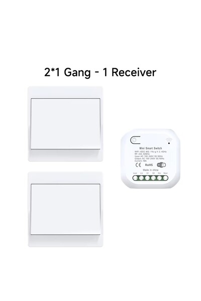 Choice4 white 1gang 2v1 No Battery 1/2gang Kinetic Energy Tuya Smart Switches...