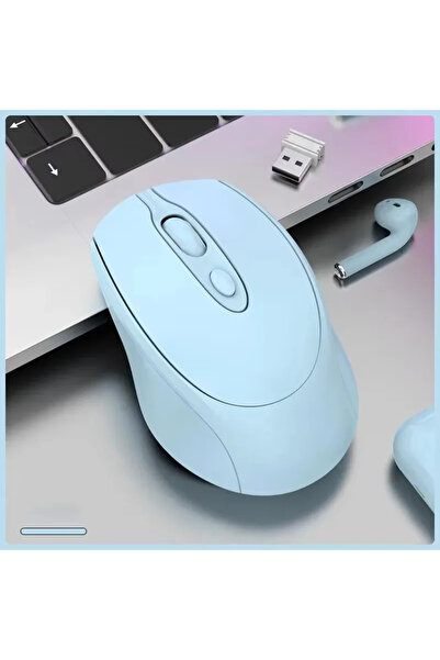 Choice3 Blue Rechargeable Wireless Mouse Dual Modes Bluetooth-compatible 2.4G...
