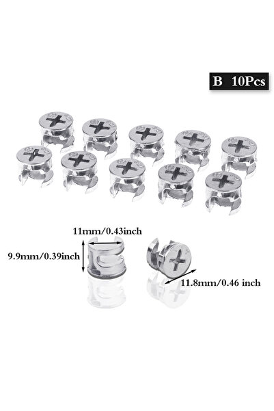 Choice1 style 2 10pcs Thickening Three In One Connector Eccentric Wheel / Har...