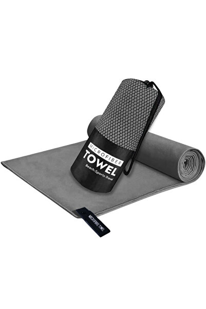 Choice12 76 x152cm Dark Grey Sandproof Microfiber Fast-Drying Towel Lightweig...