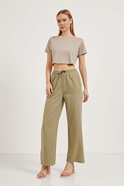 Arma Life Textured Elastic Waist Palazzo Trousers