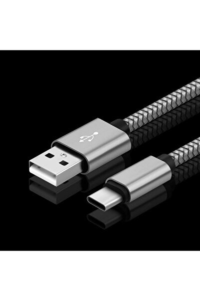 Choice كابل شحن USB A إلى النوع C أبيض 3 متر 12 وات كابل بيانات مضفر من الناي...