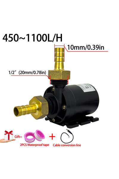 Choice4 EU DC 6-24V JT-800 10MM Brushless Motor Water Pump, DC6~24V 1100L/H, ...