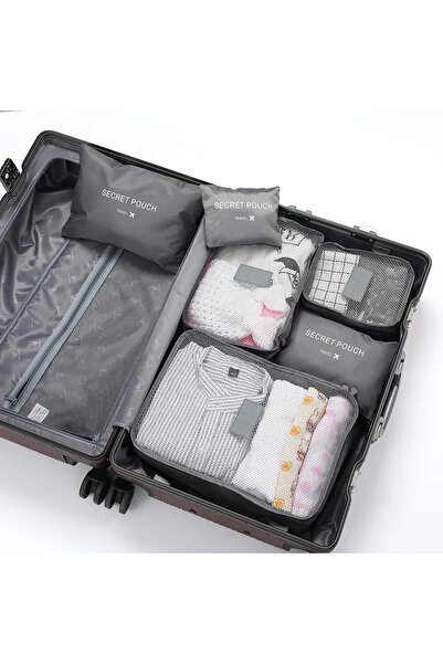 Choice Gray 6pcs Set Travel Storage Bags Suitcase Packing Set Storage Cases P...