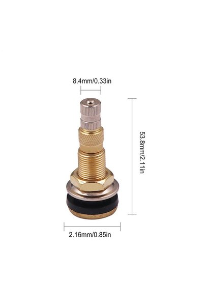 Choice صمام إطار نحاسي أصفر TR618A بدون أنبوب داخلي، مناسب للشاحنات والجرارات