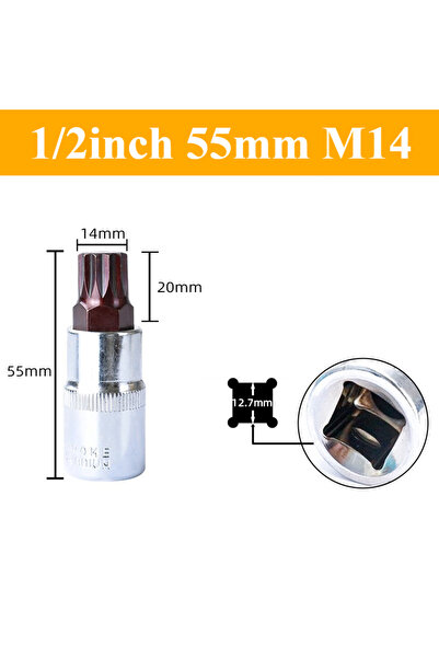 Choice3 M14 12-Point Triple Square Spline Bit Socket Set M5 M6 M8 M10 M12 M14...