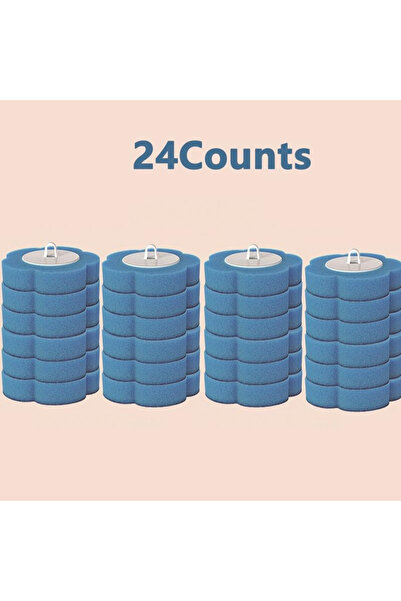 Choice5 24pcs Blue 6/18/36-Pack Disposable Toilet Brush Heads - No-Corner Cle...