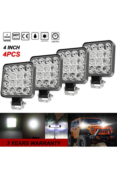 Choice1 4 قطع من مصابيح LED البيضاء الصغيرة من HAOLIDE مقاس 4 بوصات بقوة 48 و...