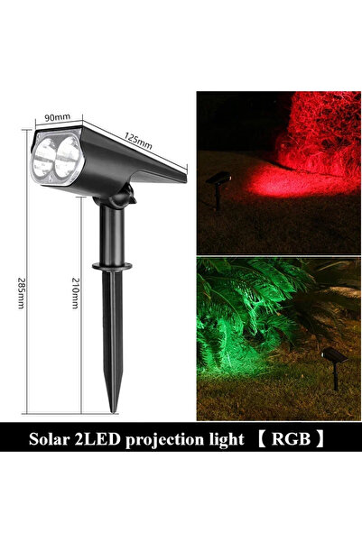 Choice1 XIWANGFIRE 2LED RGB Dual Led Solar Light Outdoors Landscape Spotlight...