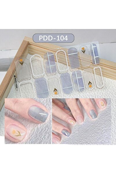 Choice 104 14Strips Gel Nail Stickers Floristic Full Cover Gel Nail Polish St...