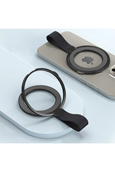 Choice1 Black-Black Strap Universal Magnetic Phone Stand Grip Finger Ring Car...