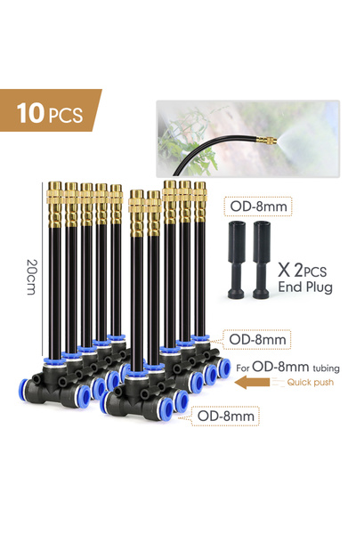 Choice6 C-8mm إلى 8mm 10 قطع 5/10 قطع 20 سم 360 °   دعامة رش نحاسية للري الدو...