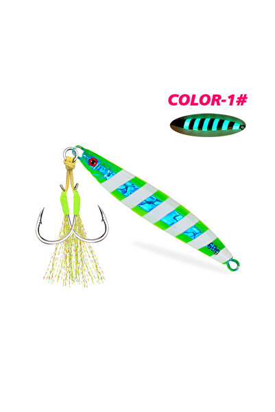 Choice1 80g COLOR B TOLU New 30g/40g/60g/80g Fast Sinking Jigging Fishing Lur...