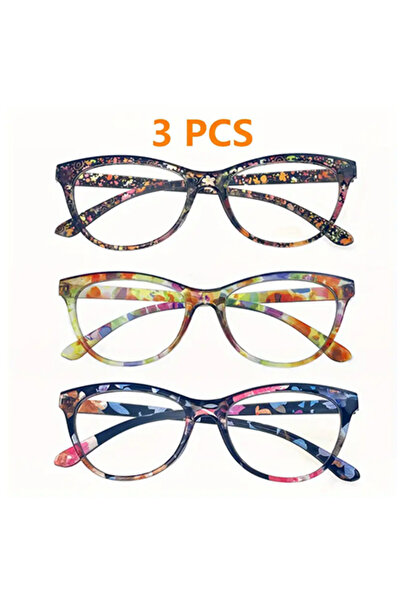 Choice5 +150 3PCS 3pcs New Cat Eye Reading Glasses Summer Decoration Anti-blu...