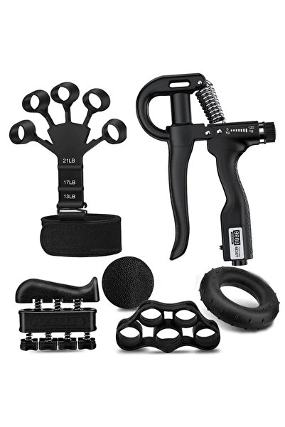 Choice 6pcs Set-A 5-120kg Adjustable Heavy Hand Grip Set Strengthener Finger ...