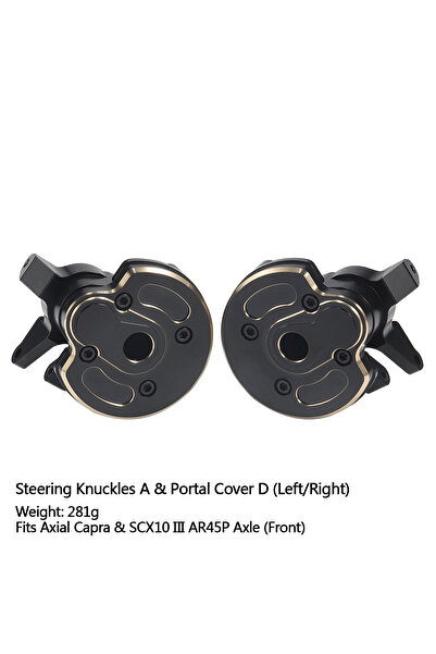 Choice Portal Weight Set 4 Black Brass Weights Steering Knuckles Portal Cover...