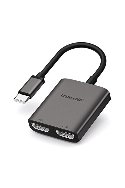Choice محول USB-C إلى HDMI من Lemorele، موزع USB C بمنفذين إلى HDMI مزدوج بدق...