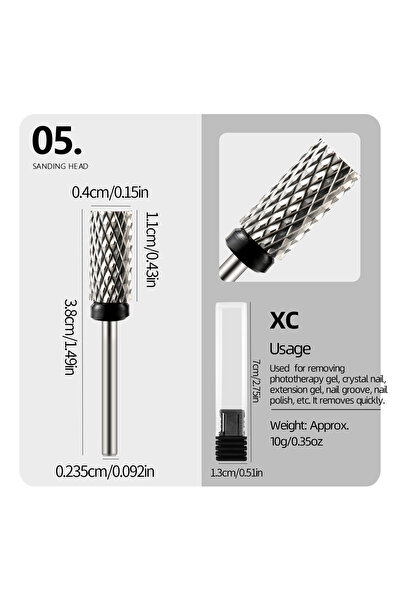 Choice4 XC Tungsten Steel Nail Drill Bits 3/32" Flat Head Milling Cutter Bits...