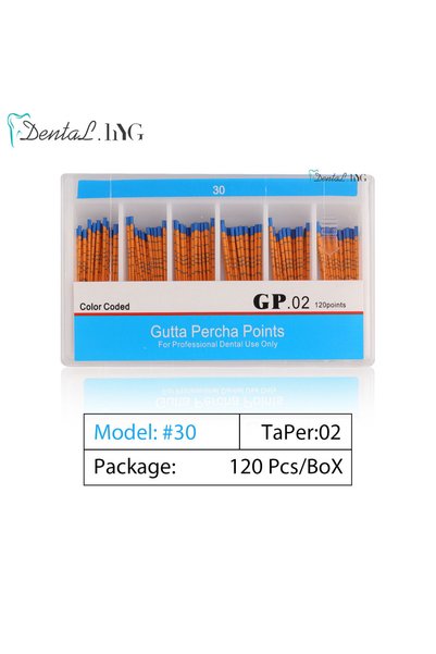 Choice19 GP02 Taper 30 Dental Gutta Percha Point Root Canal Endodontics Cotto...