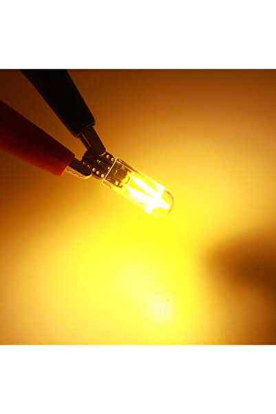Choice1 Yellow 2pcs T10 LED W5W Cob Glass Car Light Bulb 194 168 LED Automobi...