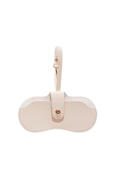 Choice beige Magnetic Glasses Case - Slim Leather Sunglasses Pouch Holder - P...