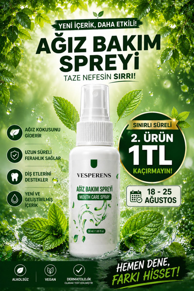 VESPERENS Ağız Kokusu Giderici Ve Önleyici Sprey 50 ml